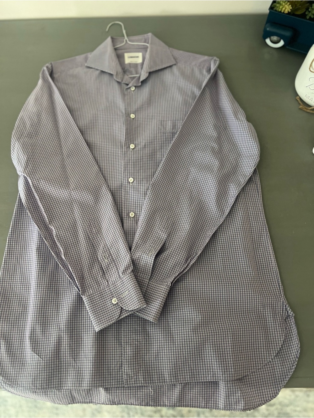 Lorenzizi micro check dress shirt